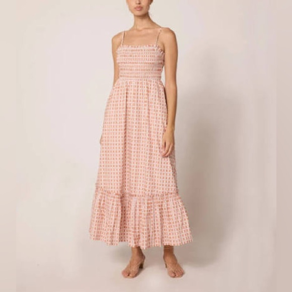 NEW CLEOBELLA magnolia ankle dress in bellini plaid